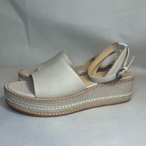 Frye Joy Ankle Strap Leather Wedge Sandal NWOT